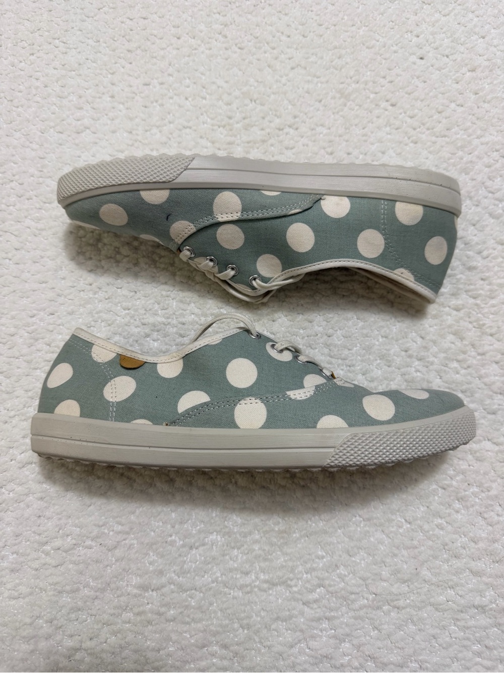 HOTTER Sage Green Polka Dot Comfort Sneakers Retro Shoes Women’s Size 9.5